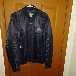 Mens Harley Davidson Nylon Skull Jacket M